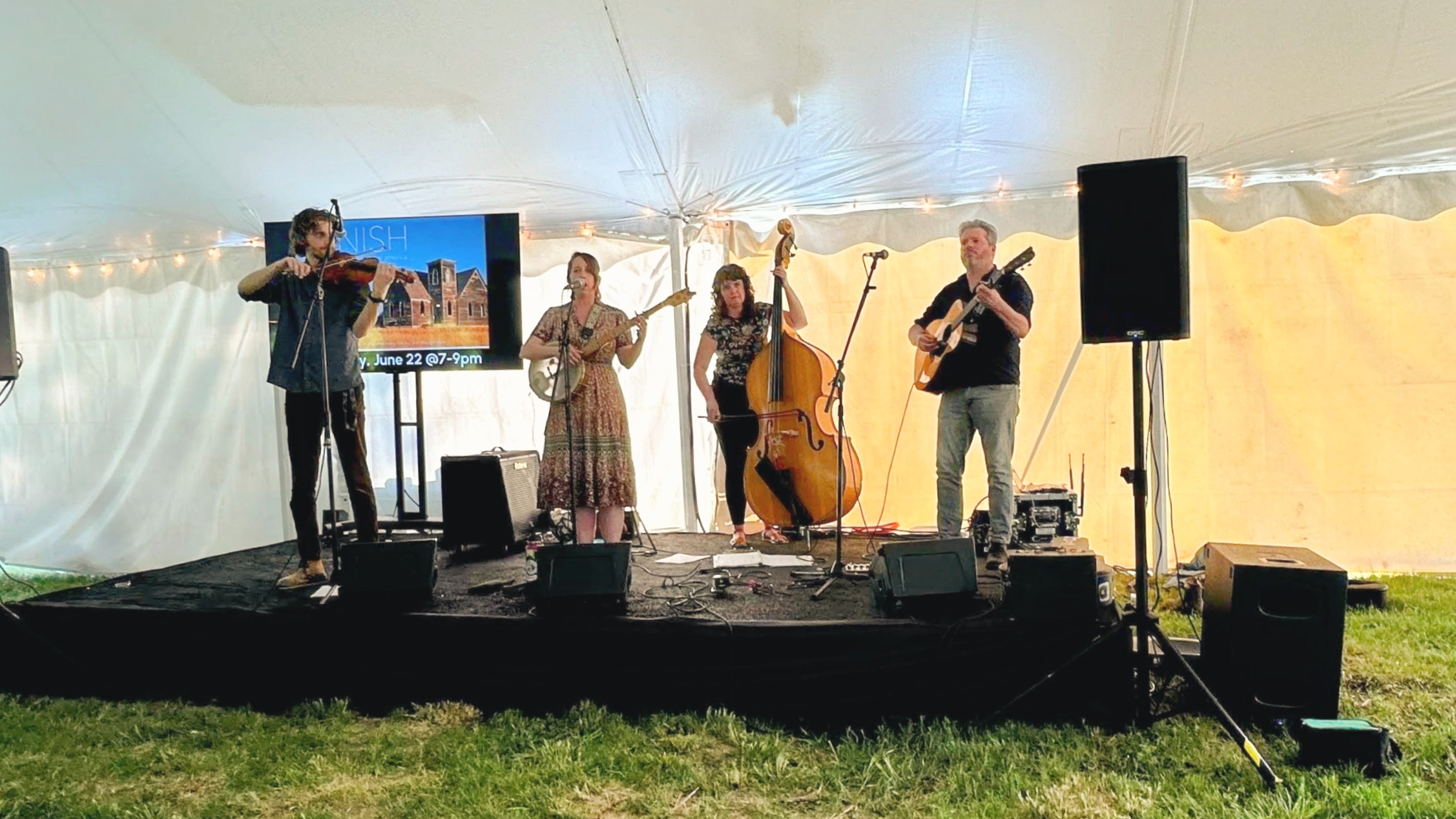 Live band performance at Bennington Museum Summer Celebration